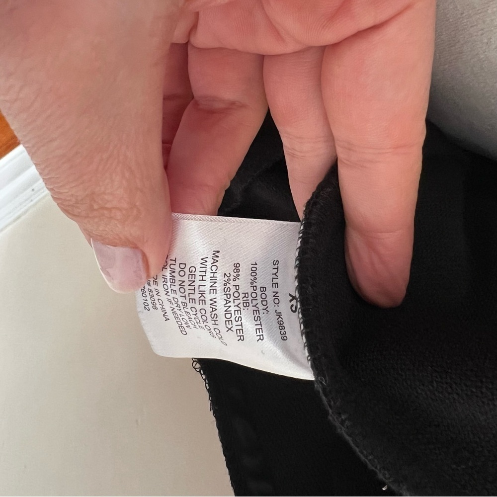 Miss Posh Black Bomber Jacket with Sparkling Crystal Embellishments - NWT - XS - Picture 8 of 10